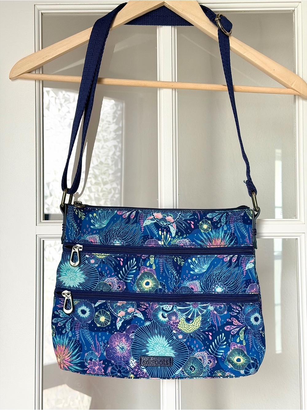 Sakroots “Royal Blue Seascape” Multi-Zip Crossbody